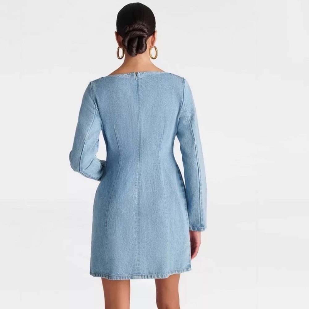 KBB by KAHLANA Women’s ‘The Tuxedo Mini Dress’ Vintage Wash- Size 0 (NWT) - Picture 2 of 7